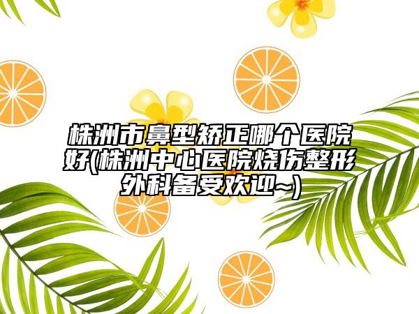 株洲市鼻型矯正哪個(gè)醫(yī)院好(株洲中心醫(yī)院燒傷整形外科備受歡迎~)