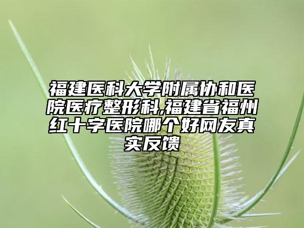 福建醫(yī)科大學(xué)附屬協(xié)和醫(yī)院醫(yī)療整形科,福建省福州紅十字醫(yī)院哪個(gè)好網(wǎng)友真實(shí)反饋