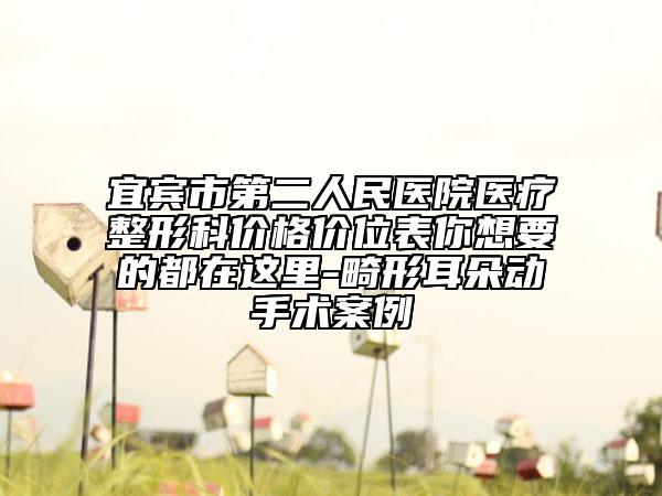 宜賓市第二人民醫(yī)院醫(yī)療整形科價(jià)格價(jià)位表你想要的都在這里-畸形耳朵動(dòng)手術(shù)案例