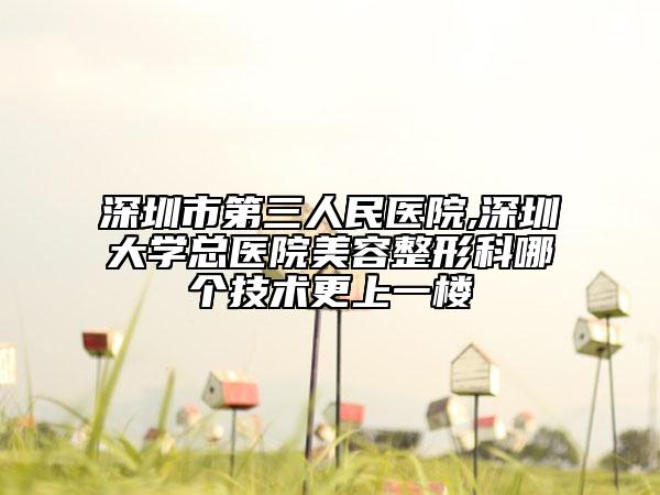 深圳市第三人民醫(yī)院,深圳大學(xué)總醫(yī)院美容整形科哪個(gè)技術(shù)更上一樓