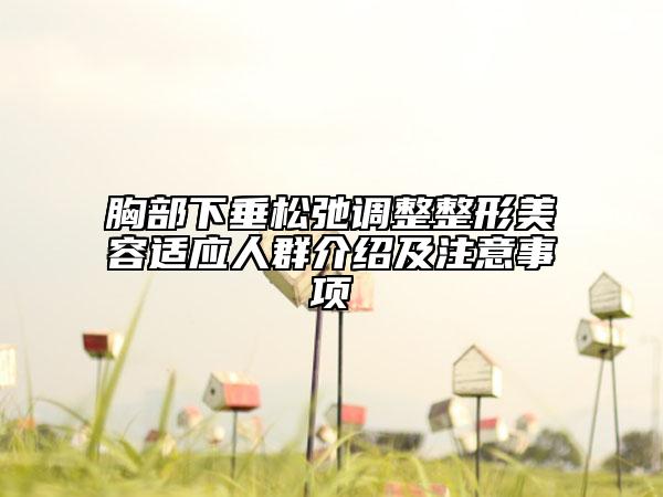 胸部下垂松弛調(diào)整整形美容適應(yīng)人群介紹及注意事項(xiàng)