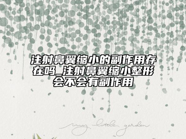 注射鼻翼縮小的副作用存在嗎_注射鼻翼縮小整形會(huì)不會(huì)有副作用