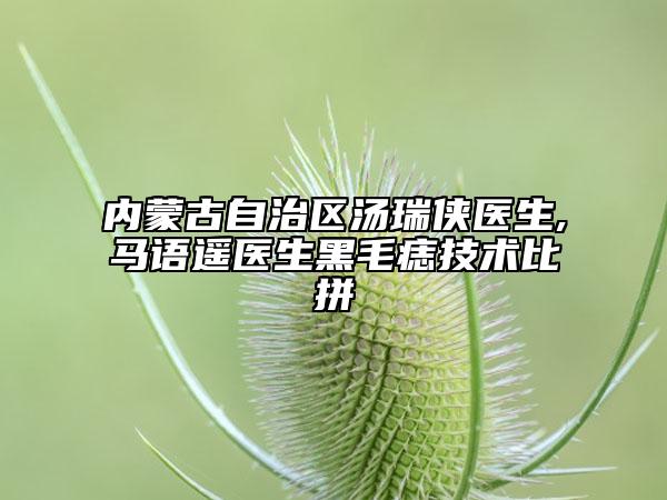 內(nèi)蒙古自治區(qū)湯瑞俠醫(yī)生,馬語遙醫(yī)生黑毛痣技術(shù)比拼