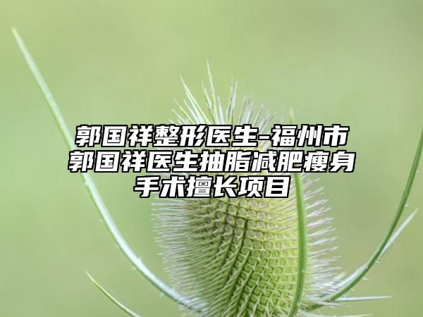郭國(guó)祥整形醫(yī)生-福州市郭國(guó)祥醫(yī)生抽脂減肥瘦身手術(shù)擅長(zhǎng)項(xiàng)目