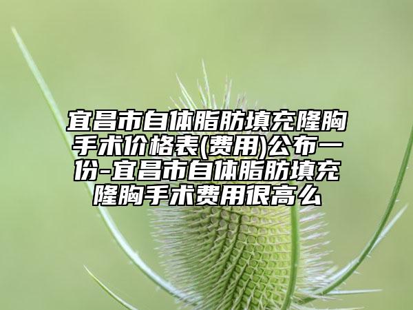 宜昌市自體脂肪填充隆胸手術(shù)價格表(費用)公布一份-宜昌市自體脂肪填充隆胸手術(shù)費用很高么