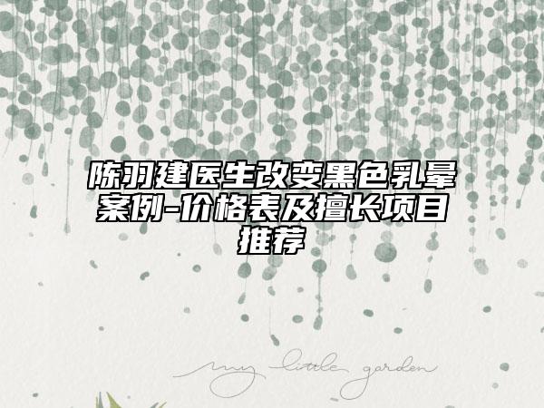 陳羽建醫(yī)生改變黑色乳暈案例-價(jià)格表及擅長(zhǎng)項(xiàng)目推薦