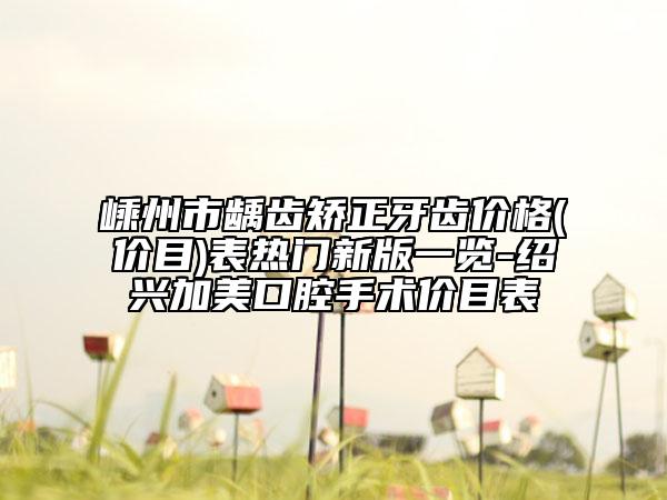 嵊州市齲齒矯正牙齒價格(價目)表熱門新版一覽-紹興加美口腔手術(shù)價目表