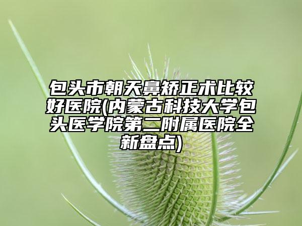 包頭市朝天鼻矯正術(shù)比較好醫(yī)院(內(nèi)蒙古科技大學(xué)包頭醫(yī)學(xué)院第二附屬醫(yī)院全新盤點)