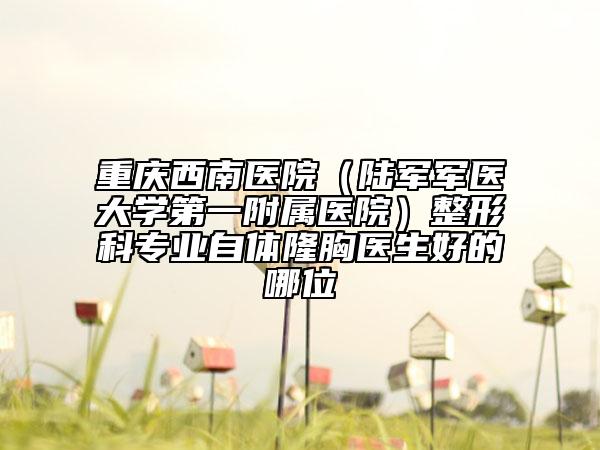 重慶西南醫(yī)院（陸軍軍醫(yī)大學(xué)第一附屬醫(yī)院）整形科專業(yè)自體隆胸醫(yī)生好的哪位