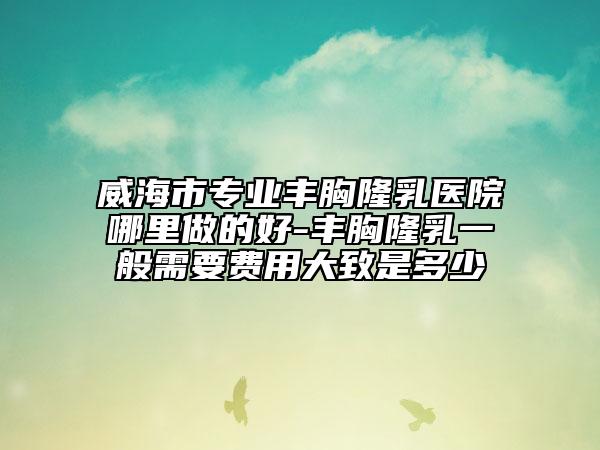 威海市專業(yè)豐胸隆乳醫(yī)院哪里做的好-豐胸隆乳一般需要費(fèi)用大致是多少