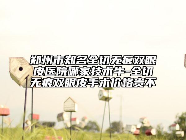 鄭州市知名全切無痕雙眼皮醫(yī)院哪家技術(shù)牛-全切無痕雙眼皮手術(shù)價(jià)格貴不