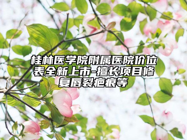 桂林醫(yī)學院附屬醫(yī)院價位表全新上市-擅長項目修復唇裂疤痕等