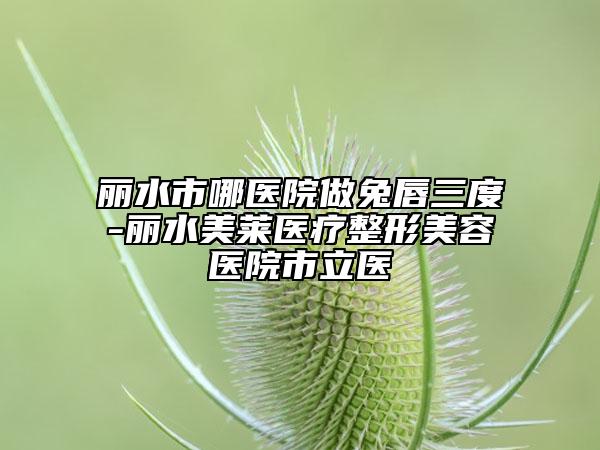 麗水市哪醫(yī)院做兔唇三度-麗水美萊醫(yī)療整形美容醫(yī)院市立醫(yī)