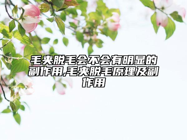 毛夾脫毛會不會有明顯的副作用,毛夾脫毛原理及副作用