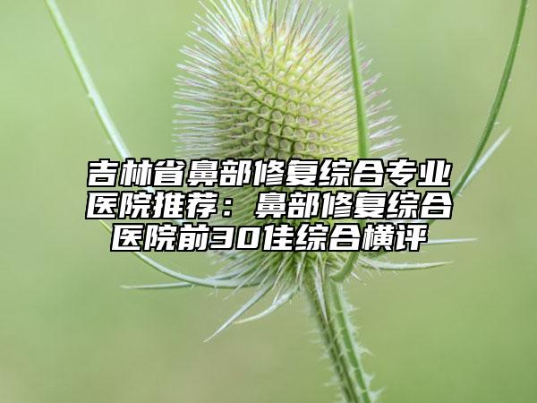 吉林省鼻部修復(fù)綜合專業(yè)醫(yī)院推薦：鼻部修復(fù)綜合醫(yī)院前30佳綜合橫評