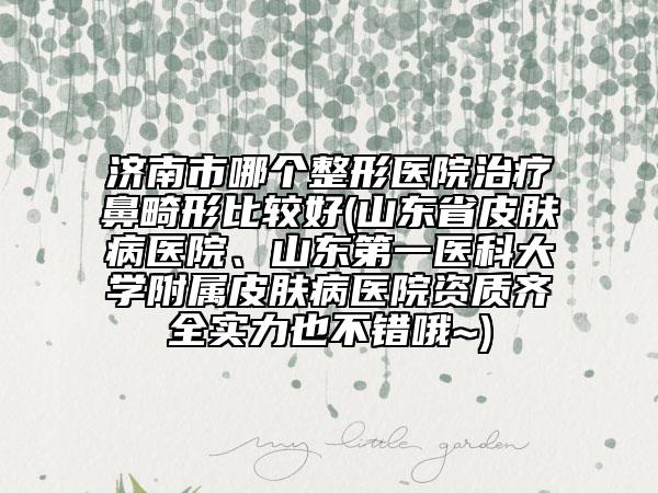 濟南市哪個整形醫(yī)院治療鼻畸形比較好(山東省皮膚病醫(yī)院、山東第一醫(yī)科大學(xué)附屬皮膚病醫(yī)院資質(zhì)齊全實力也不錯哦~)