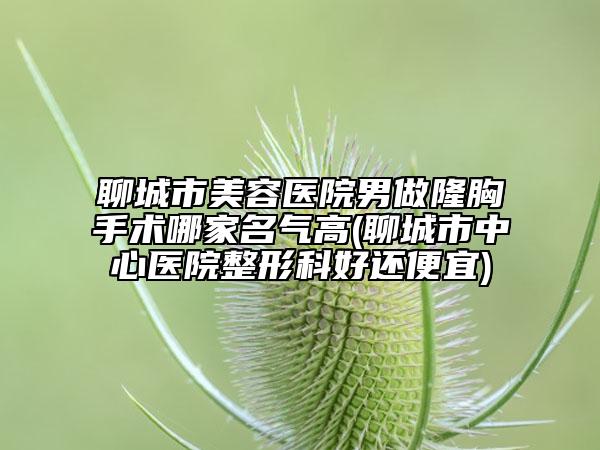 聊城市美容醫(yī)院男做隆胸手術(shù)哪家名氣高(聊城市中心醫(yī)院整形科好還便宜)