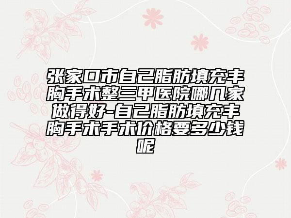 張家口市自己脂肪填充豐胸手術(shù)整三甲醫(yī)院哪幾家做得好-自己脂肪填充豐胸手術(shù)手術(shù)價格要多少錢呢