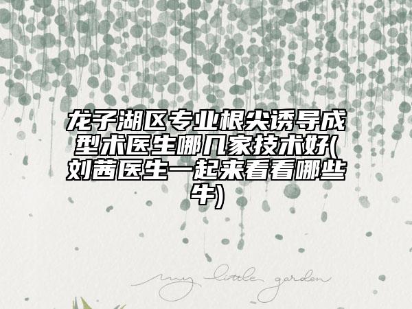龍子湖區(qū)專業(yè)根尖誘導(dǎo)成型術(shù)醫(yī)生哪幾家技術(shù)好(劉茜醫(yī)生一起來看看哪些牛)