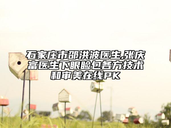 石家莊市邵洪波醫(yī)生,張慶富醫(yī)生下眼瞼包各方技術(shù)和審美在線PK