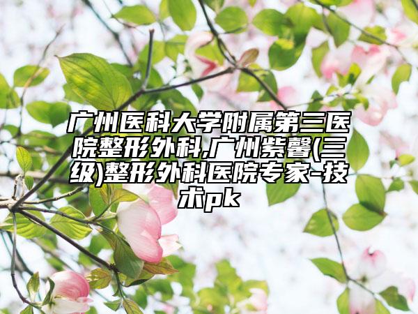 廣州醫(yī)科大學(xué)附屬第三醫(yī)院整形外科,廣州紫馨(三級(jí))整形外科醫(yī)院專家-技術(shù)pk