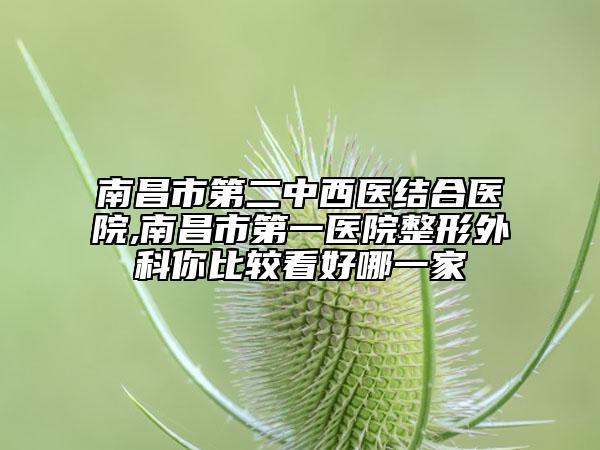 南昌市第二中西醫(yī)結(jié)合醫(yī)院,南昌市第一醫(yī)院整形外科你比較看好哪一家